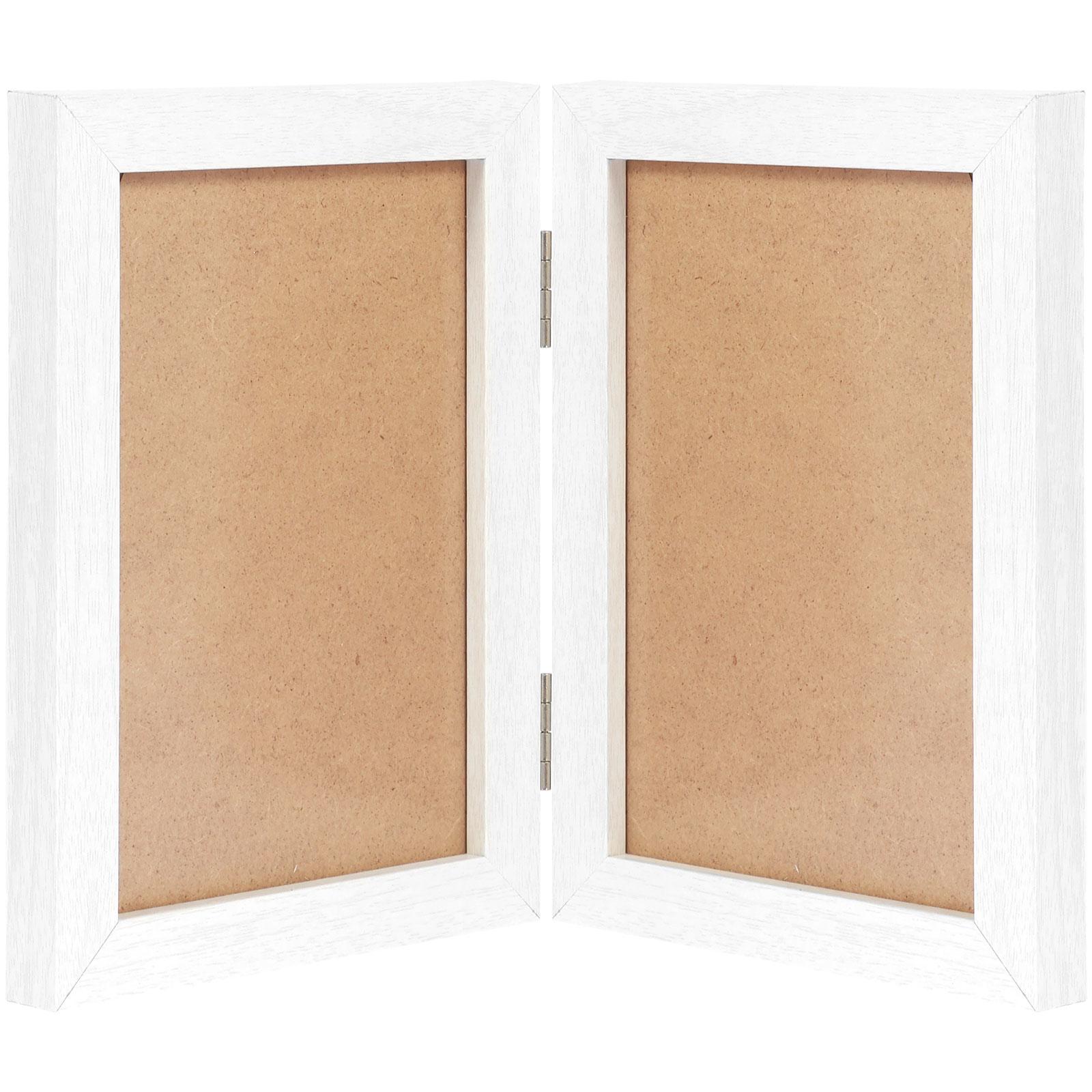 

Double/Triple Photo Frame 180°Foldable Hinged Picture Frame Stand Vertically on Desktop Photo Frame with Glass Front Photo Frame