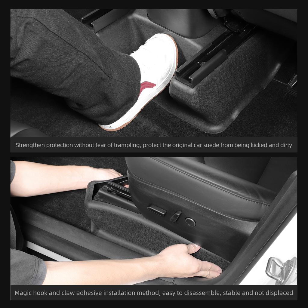 for Tesla Model Y 2025-2025 Under Seat Corner Anti-kick Protector Rear Seat Slide Rails Guard Kit Car Interior Accessories