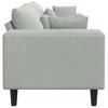 Sofa Light Grey 250 X 77 X 76 Cm Velvet