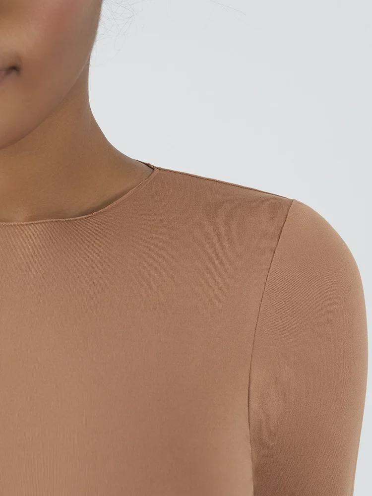 Seamless Long-Sleeve V-Crotch Yoga Bodysuit - High Elastic, Soft, Body-Shaping Jumpsuit