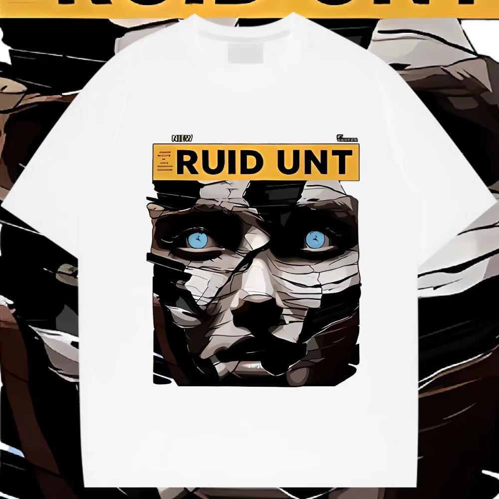 RUID UNT Tee Loose Round Neck Tshirt Vintage Men's Tees Summer  Shirt Streetwear Oversize Clothes