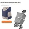 Folding Stair Climbing Shopping Cart: Portable Luggage Trailer & Small Hand Truck for Elderly and Grocery Use