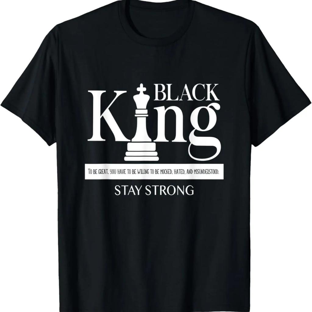 Herren Schwarzes König T-Shirt