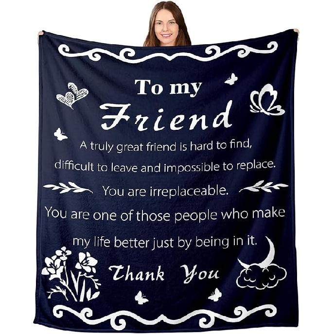 Best Friend Blanket, Friendship Blanket Gifts for Women Bestie Sister, Soft Throw Blankets for Women, Best Friend Christmas Birthday Gifts for Women, 40 x50