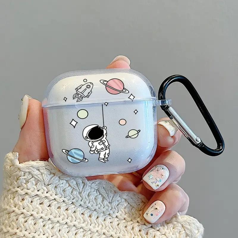 Transparent Planet astronaut suitable for AirPods 1/1st generation protective case Apple Pro/1 wireless bluetooth headset case