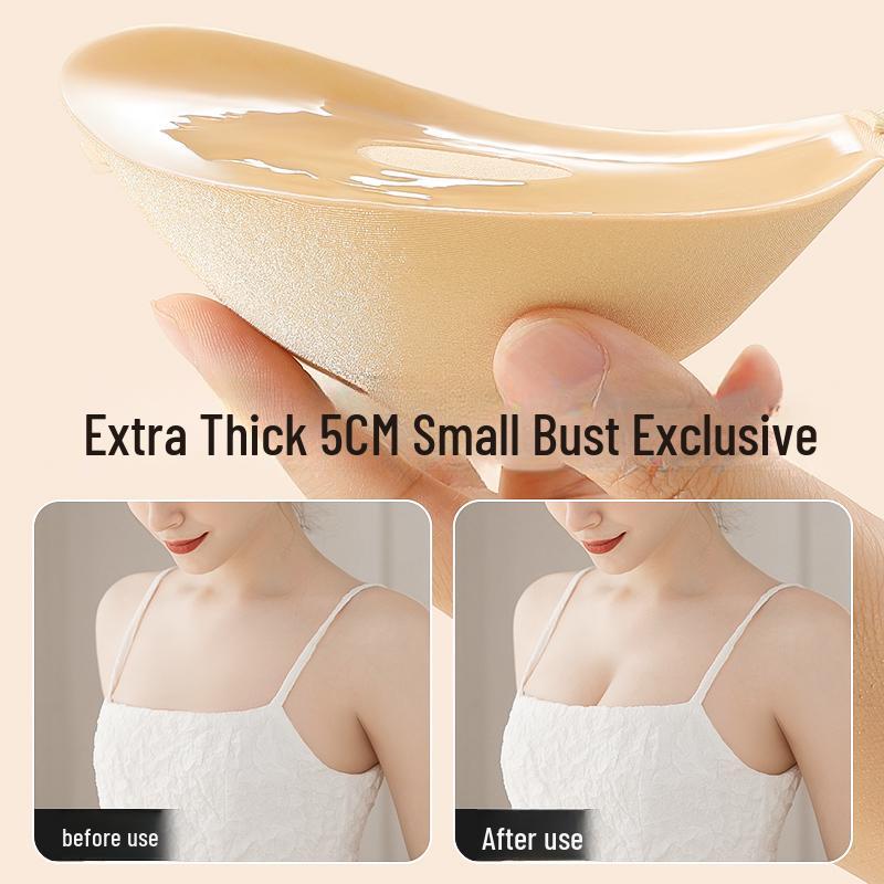 Silicone Push-Up Invisible Bra for Wedding Dresses – Strapless, Thickened, and Nipple-Covering Design for All Bust Sizes.