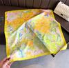 Spring Oil Painting Simulation Silk Printing Silk Scarf Square Scarf High-end Shawl Sunscreen Neck Professional Scarf Headscarf Scarf