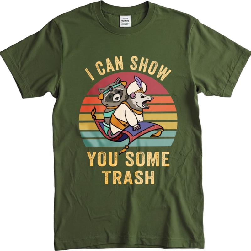 

Essential Tee Men summer t shirt Black I Can Show You Some Trash Minimalist Women Teeshirt Quick Dry Shirt Man teeshirt 4XL