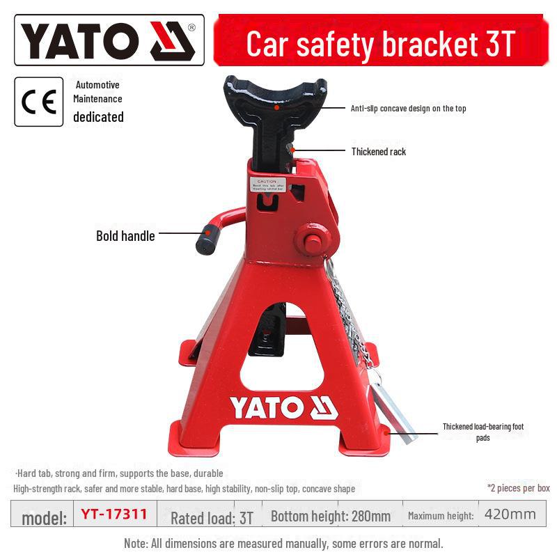 YATO Car Repair Jack Stand - Heavy-Duty Tire Change Support Tool