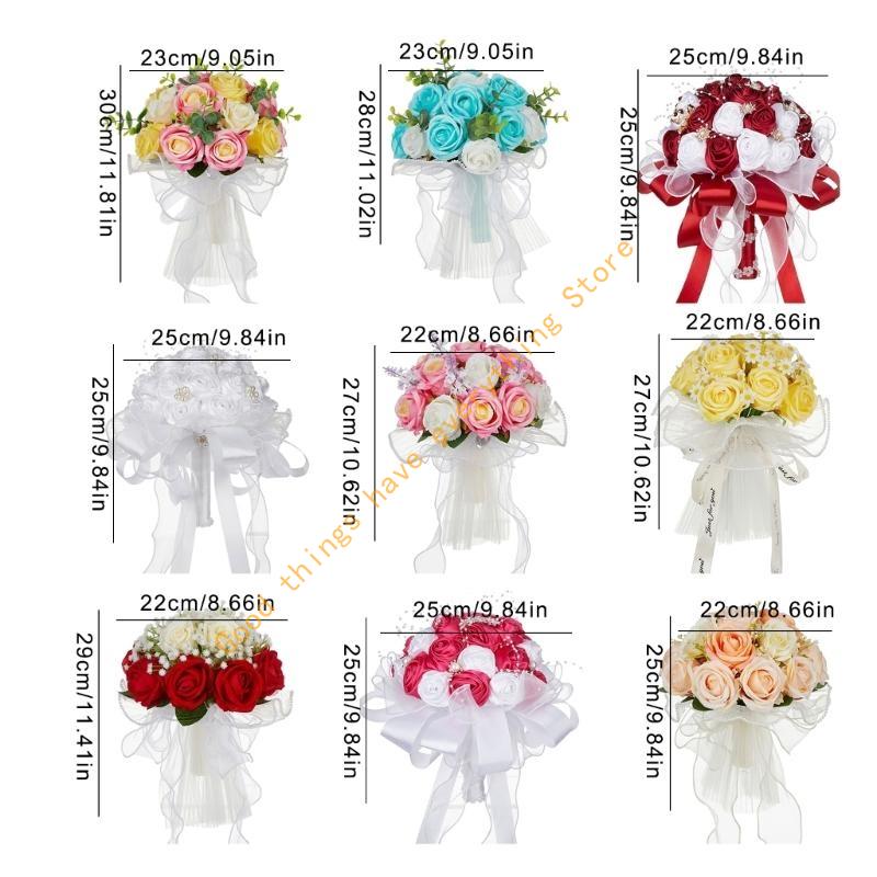 Wedding Bouquets Bridal Bouquets Wedding Party Flower Decorations for Ceremony, Anniversary, Valentines, Photography 55KF