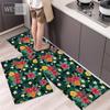 Retro Floral Rug For Kitchen Floor Chinese Style Flower Carpet Runner Home 40x60cm 40x120cm 2 Pieces Laundry Mats Absorbent Non-slip Chair Mat