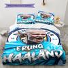 Set Copripiumino Trapuntato con Immagine di Erling Haaland Federe Decorazione per la Casa Regalo di Compleanno (1 * copripiumino + 2 * federa, senza nucleo)