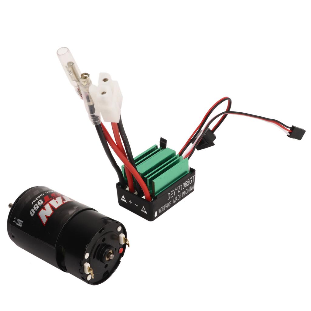 RC Car Brushed Motor ESC 550 Brushed Motor Waterproof 65A Brushed ESC for RC Car Boat 55T