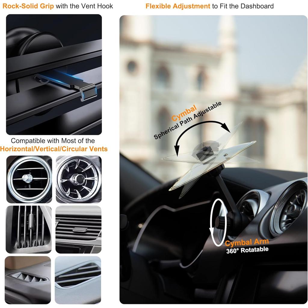Car Air Vent Crash Cymbal Ornaments Clip-On Mini Cymbal  Car Accessory Gift for Music Lovers Friends
