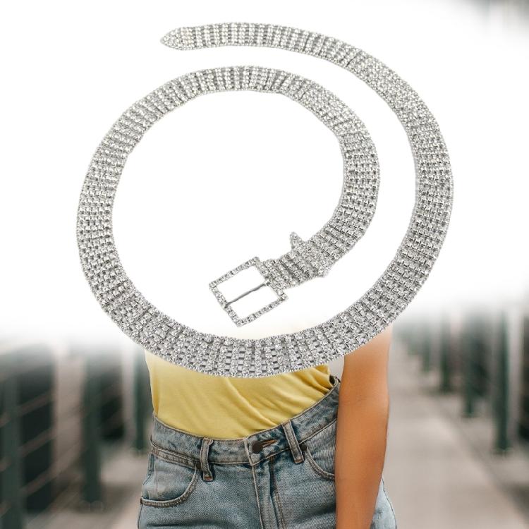 French Styles Rhinestones Belt for Winter Coat Sparkling Belt Party Eye Catching Waistband Wedding Bridal Accessories