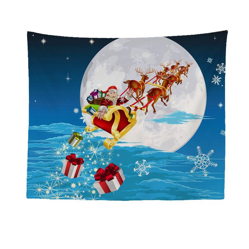 Foreign Trade Beach Towel Wall Hanging Cloth Christmas Santa Home Printed Tapestry
