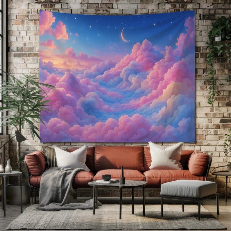 Pink Clouds tapestry 75x100