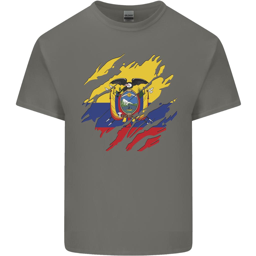 Torn Ecuador Flag Ecuadorian Day Football Unisexs Light Cotton TShirt