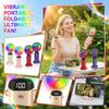 Portable Handheld Fan with Digital Display Rechargeable Battery USB Charging Adjustable Speed Small Outdoor Personal Fan for Travel and Office Use