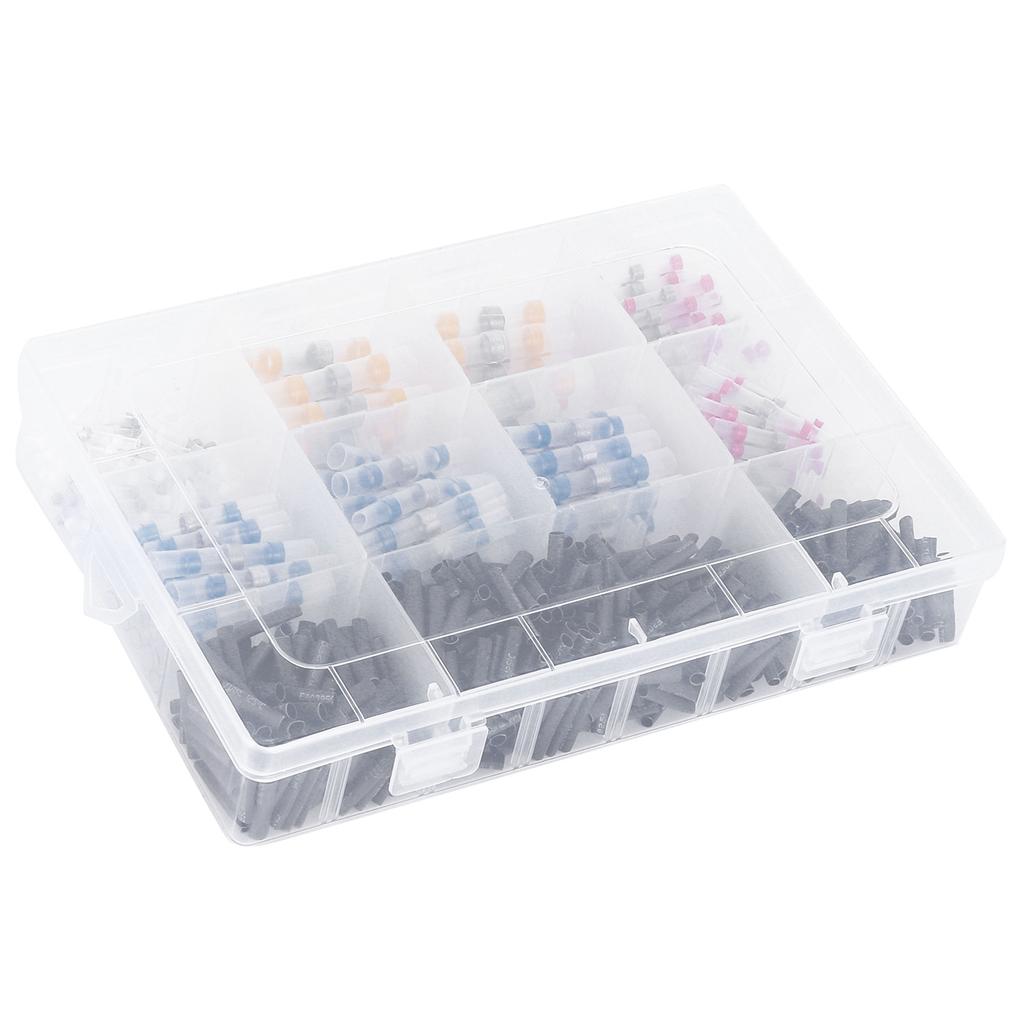 600Pcs Waterproof Terminal Seal Colorful Heat Shrinkable Polyolefin Wire Butt Solder Connector