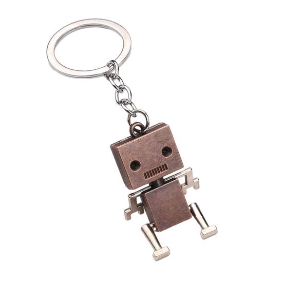 

Robot Keychain Pendant Lightweight Metal Keychain Creative Movable Arm And Leg Robot Keychain Fun Keychains Accessories Gifts brick червоний колір