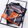 Old money style elegant matching scarf small square scarf 71cm Korean new silk scarf women's high-end sense retro versatile printing