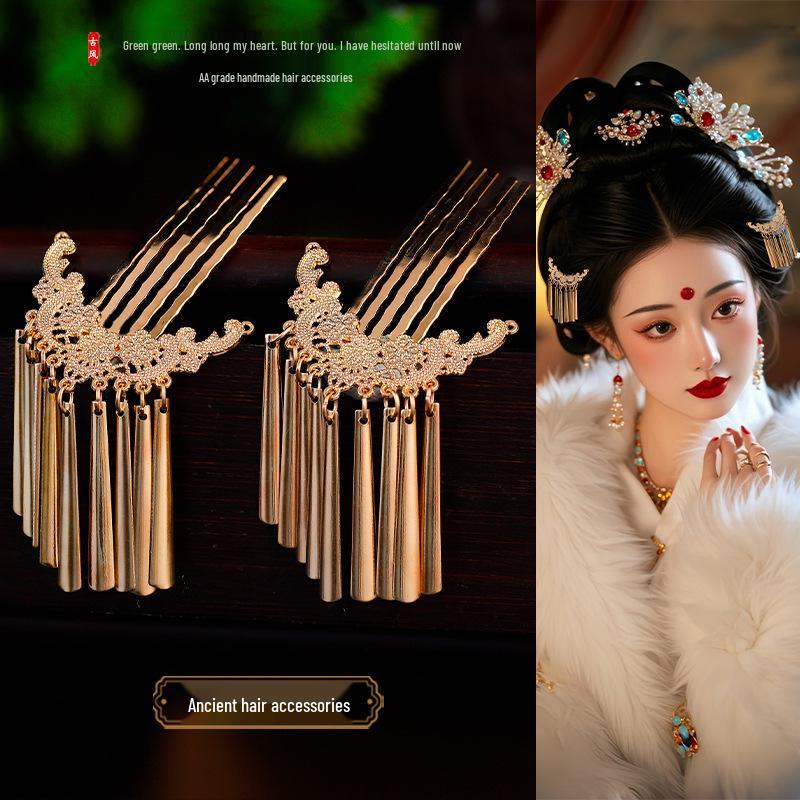 Ancient Chinese Tassel Hairpin - Hanfu & Tang Style Hair Comb Accessory