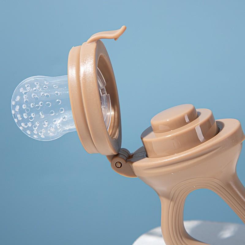 5 In 1 Baby Fruit Feeder with Nipple Set Baby Silicone Mesh Bag Pacifier Fruit and Vegetable Feeder Nursing Toddler Teething Toy