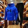 2025 Trendy Men's Warm Hooded Sweatshirt Set for Autumn/Winter