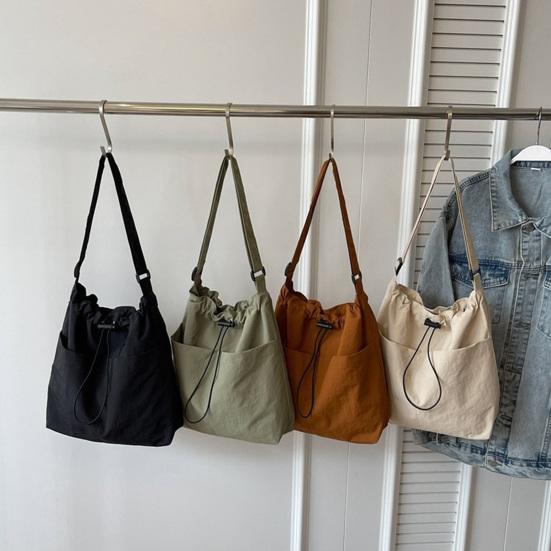 Sac bandoulière à cordon Sac d'épaule décontracté avec sangle réglable Sac fourre-tout léger pour femmes pour les trajets quotidiens la rue