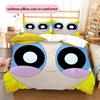 Powerpuff Girls Blossom Bubbles Buttercup Character Pattern Bedding Home Decoration Festival Gift (1 * duvet cover + 2 * pillowcase, without core)