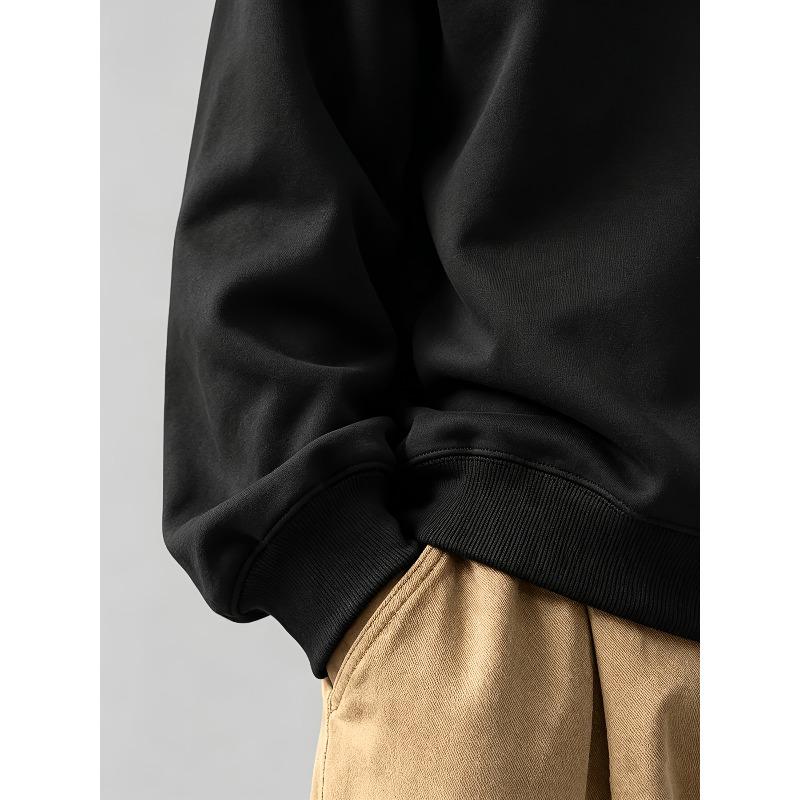 Men's Round-Neck Long-Sleeved Sweatshirt, Suitable for Daily Wear, Lightweight Sweatshirts, Outerwear for Fall and Winter Seasons