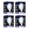 Styled LED Light Bulbs, 4-Pack, E26 Base, Daylight White, 40W Equivalent, Ball Shape, Wide Beam Angle, 5-Year Warranty, HDG40D4