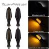Motorcycle Turn Signal LED Indicator Blinker Light White Amber DRL Arrows LED Sequential Flowing 12V 10mm For Honda For Yamaha