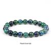 She Yao Natürlicher Kristallachat Tigerauge Armband - Modeschmuck mit einzelnen runden Perlen