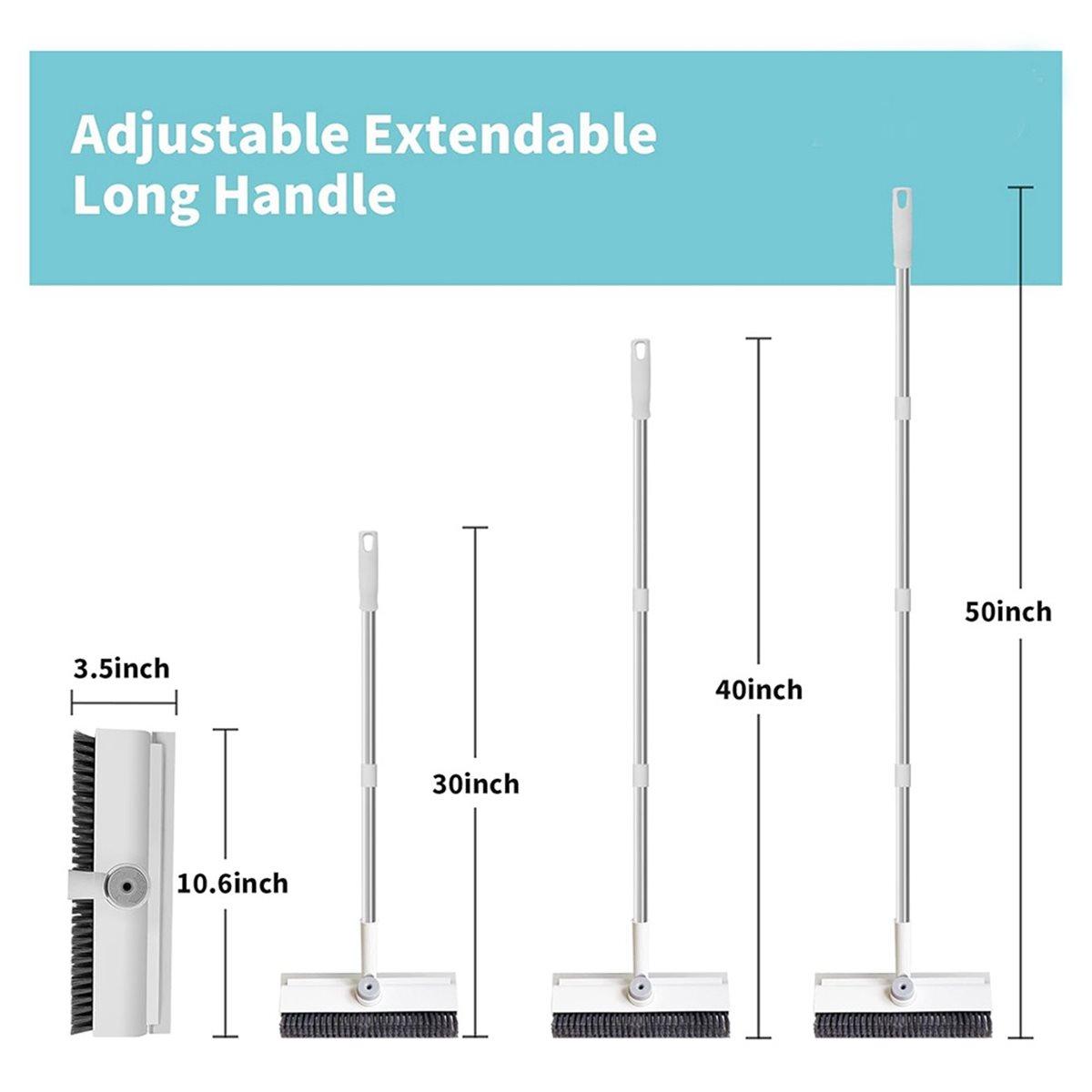 Floor Scrub Brush with Long Handle, Scrape and Heavy-Duty Stiff Bristle Scrubber Brush for Cleaning Shower China Mainland