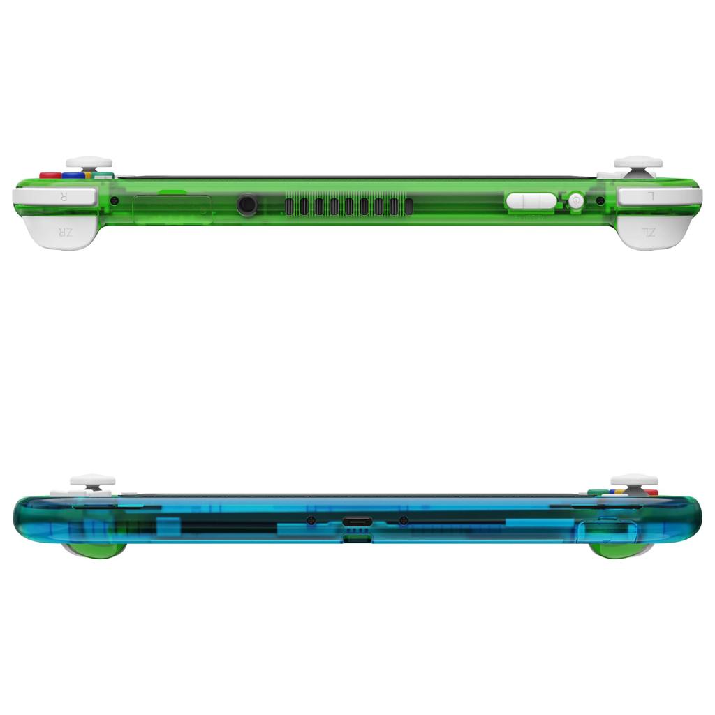 EXtremeRate Husă Personalizată pentru Switch Culoare Gradient Kit de Reparare Controller Nintendo Switch Lite cu Carcasă Compatibilă Transparentă DIY pentru Switch