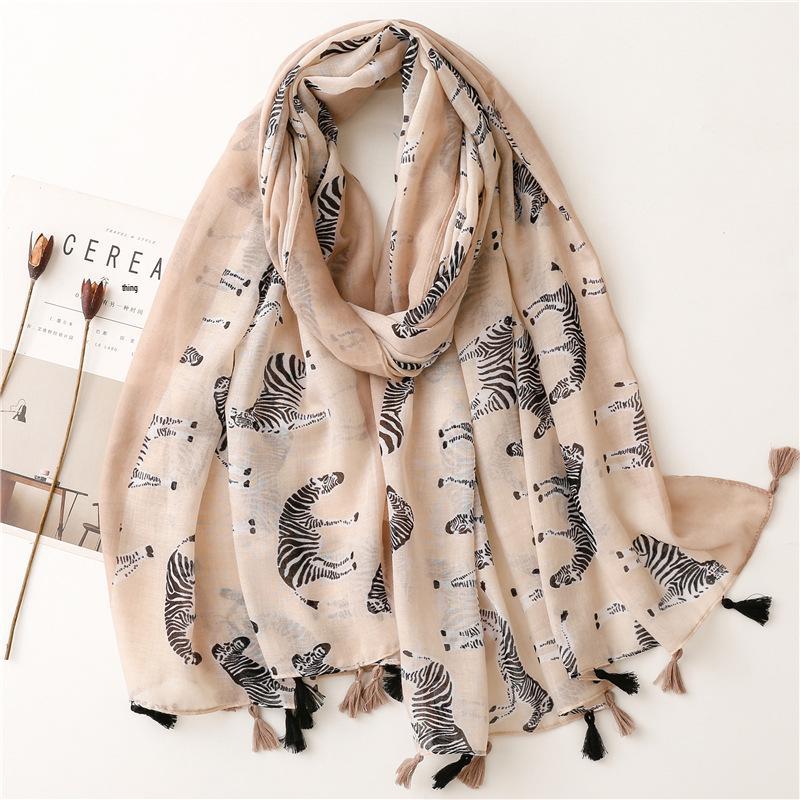 "Bali Yarn Cotton-Linen Scarf: Fresh Solid Color, Fruit Green & Bright Yellow Leaf Print with Tassel Detail"