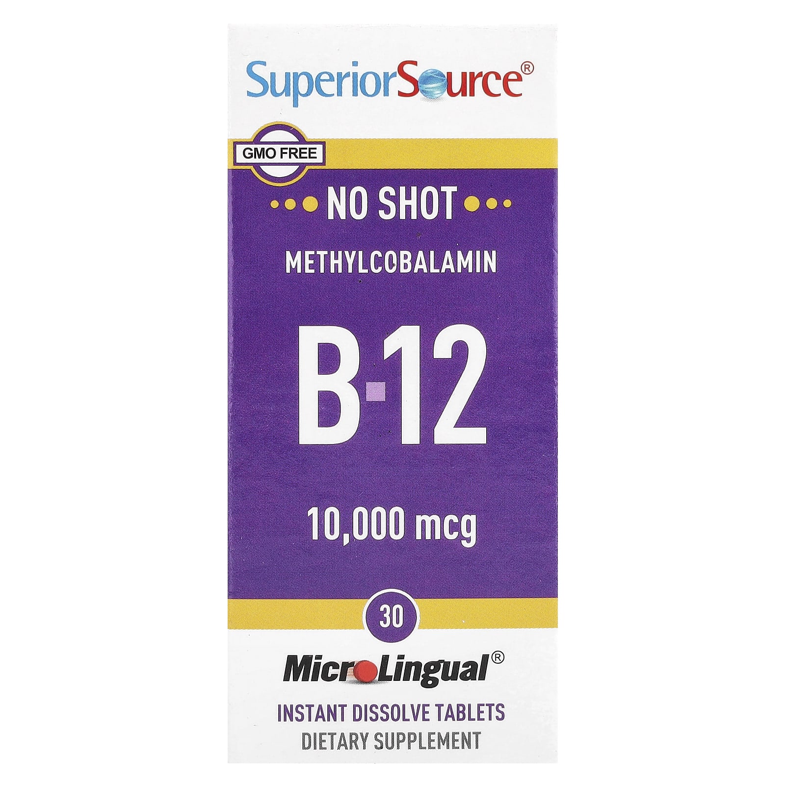 

Methylcobalamin B-12, 10,000Mcg, Microlingual® Instant Dissolve Tablets, 30 Tablets