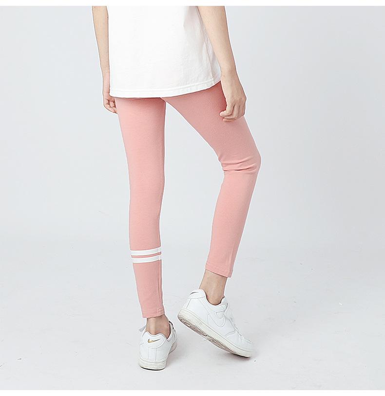 Korean Style Girls' Printed Leggings - Shark Print Tight Pants for Spring & Autumn