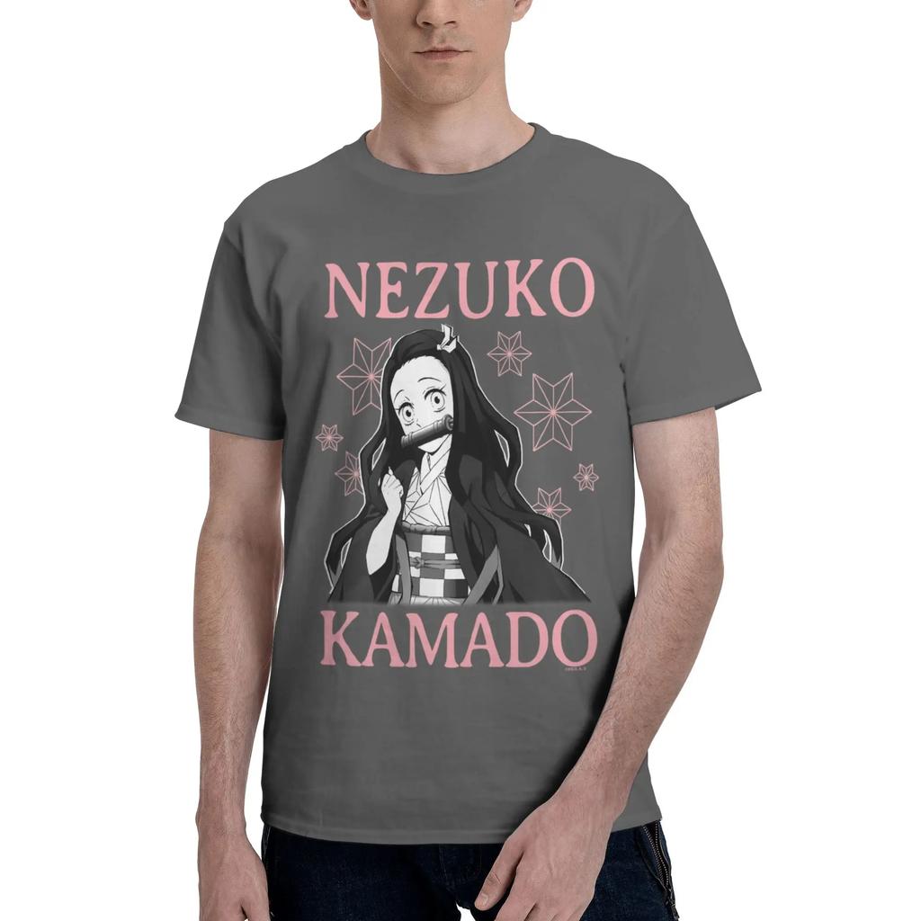 Demon Slayer Kimetsu No Yaiba Nezuko Pink Kimono Unisexs Tshirt Clothes Humor Tees Short Sleeve Fugees Cotton