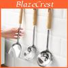 Stainless Steel Cooking Spatula Set With Wooden Handles For Home Kitchen
