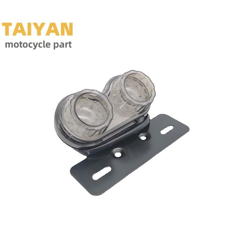 

Ретро светодиодный задний фонарь с двумя линзами для мотоцикла, квадроцикла и круизера серый