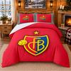 FC Basel Pattern Bedding 3Pcs Set Bed Sheet And Pillowcases For Indoor Bedroom
