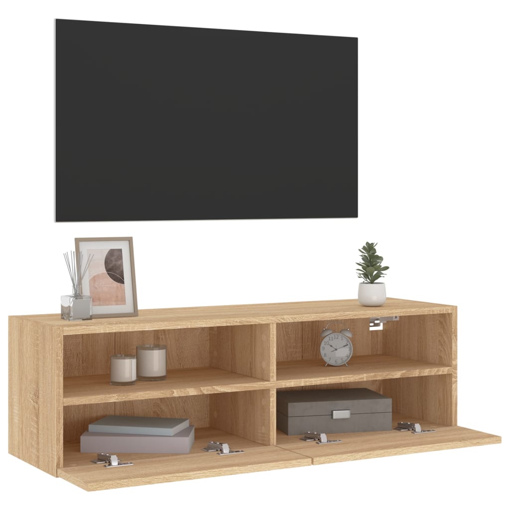 Wandmontierter Fernsehtisch mit multifunktionalem Stauraum, geeignet für verschiedene Zimmerarten, 100x30x30 cm