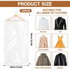 20 Clear Plastic Garment Bags for Clothes, Hanging Clothes Storage - Travel Size, 60x90cm