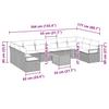 Garden Sofa Set with Storage 11 pcs Black Poly Rattan