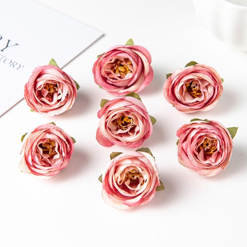 20/40 Stück Künstliche Blumen Seidenrose Bunt Zimmer Zuhause Garten Hochzeit Brautstrauß Girlande Festival Geschenke Box Füller Deko