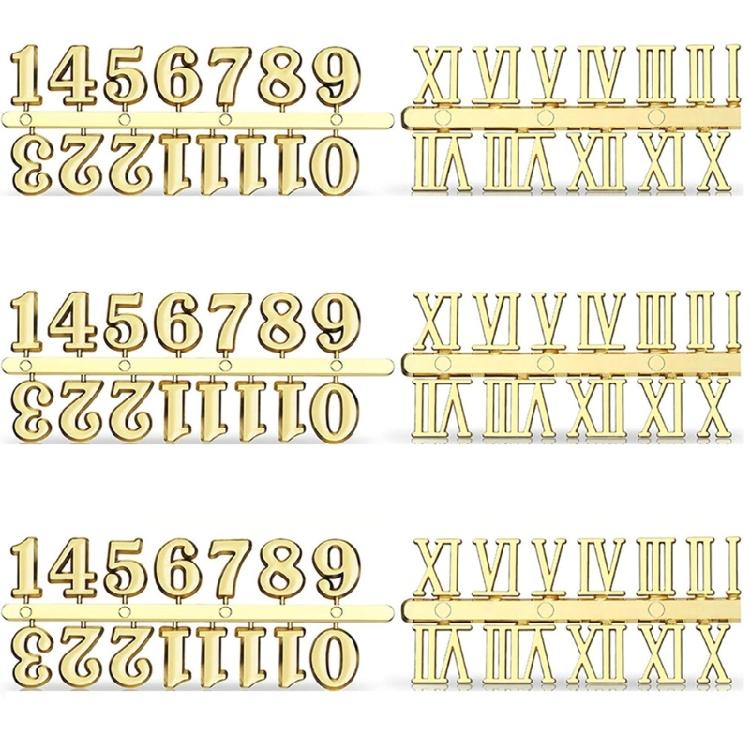 Clock Numeral Equipment Arabic/Roman Watch Clock Part for Crafting Enthusiasts