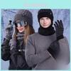 Gestricktes Mützen-Schal-Handschuh-Set Für Winterliche Outdoor-Wärme Und Windschutz